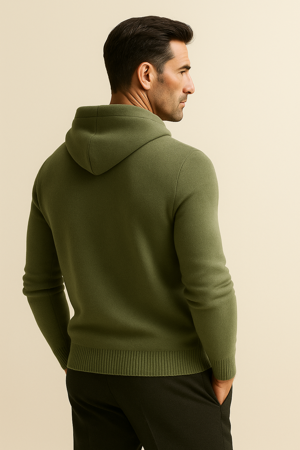 Taviano Hooded Knit Sage Green
