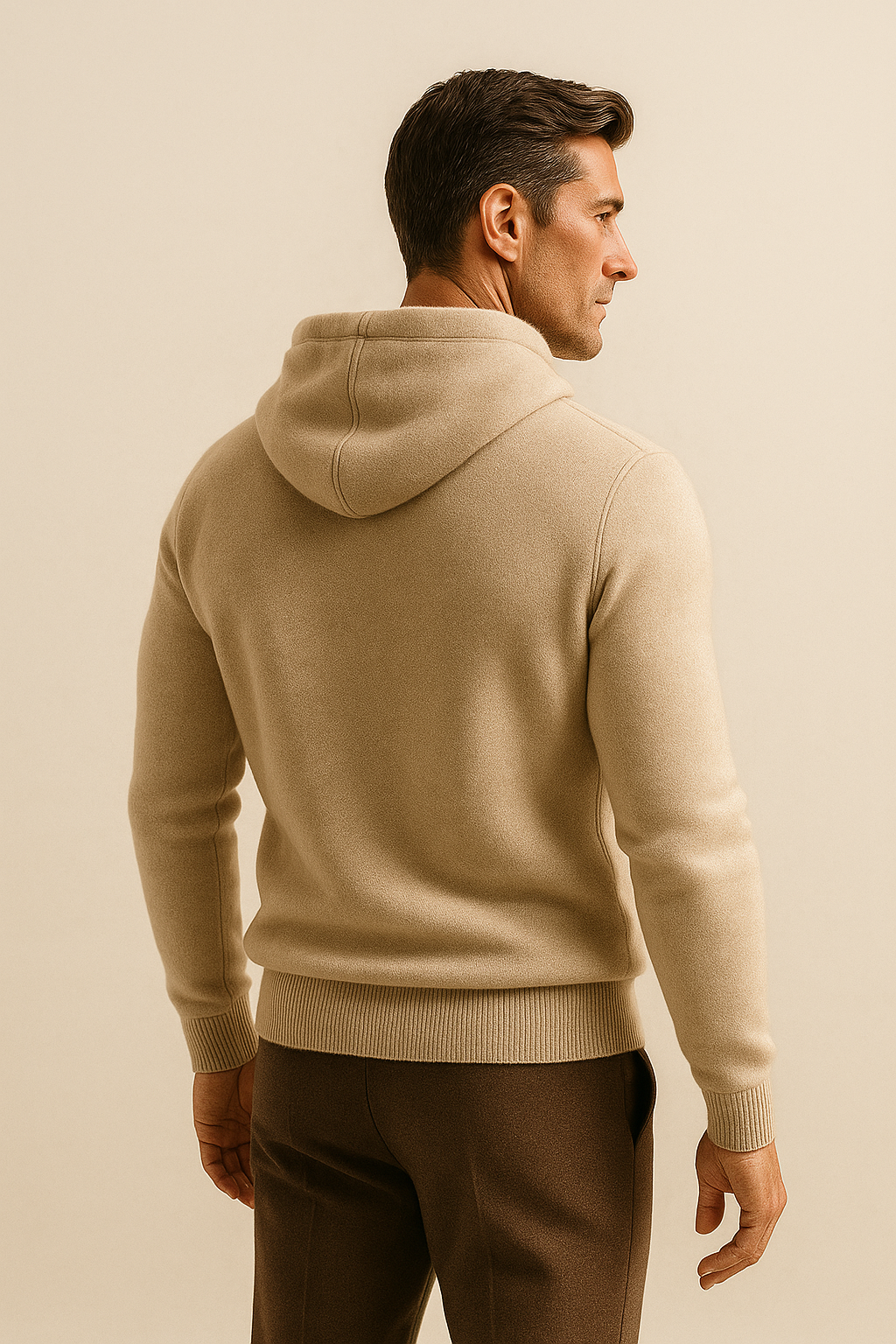 Taviano Hooded Knit Beige