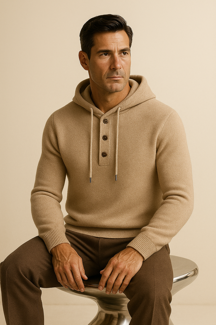 Taviano Hooded Knit Beige