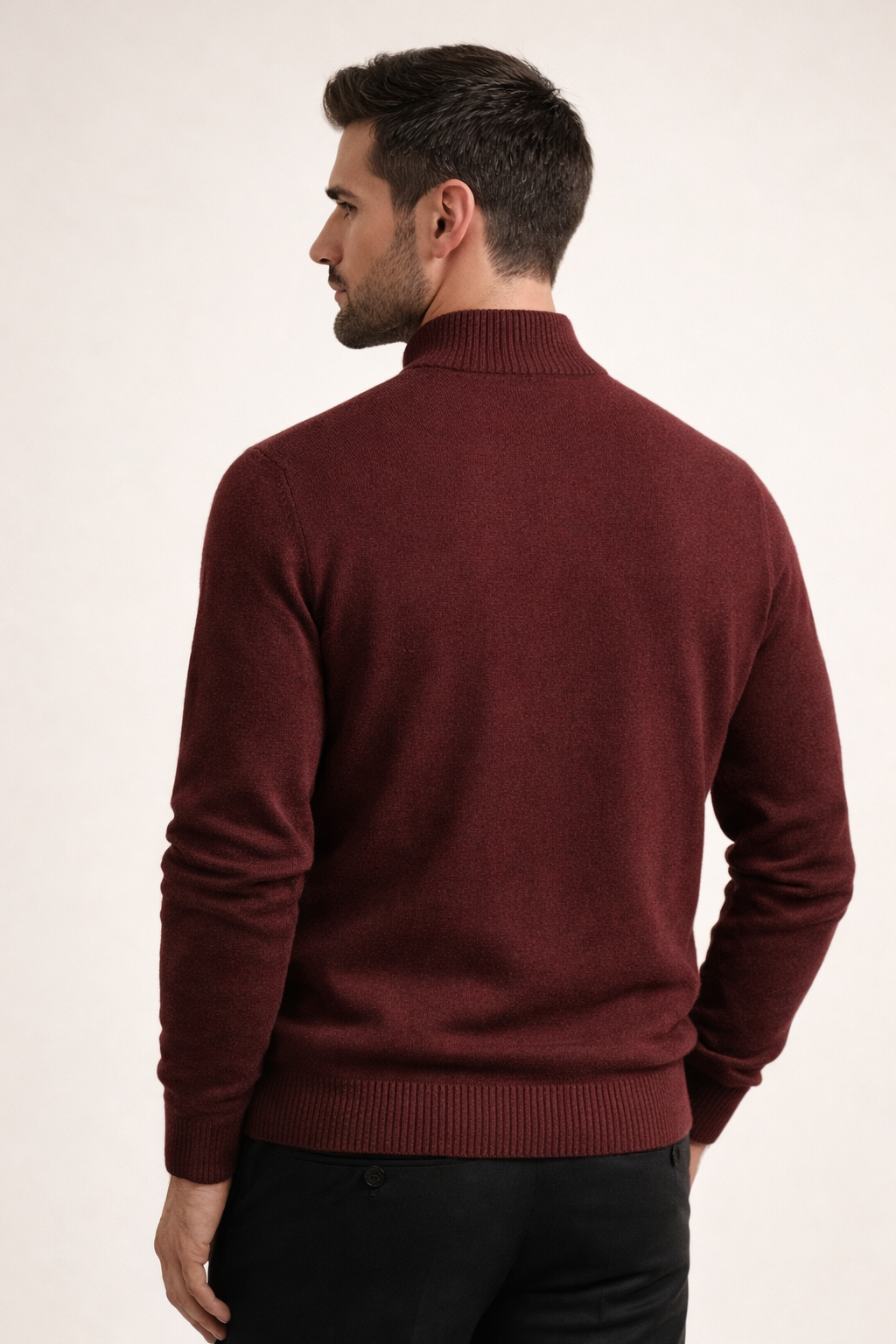 Giotto Knit Cardigan Maroon
