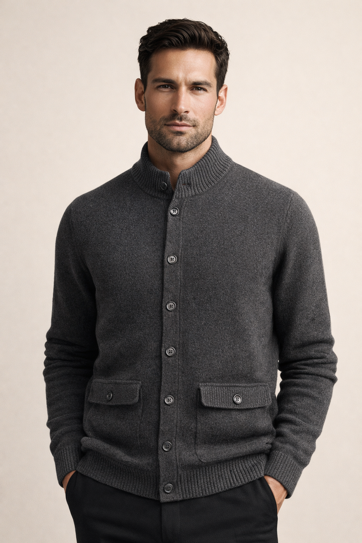 Giotto Knit Cardigan Dark Grey