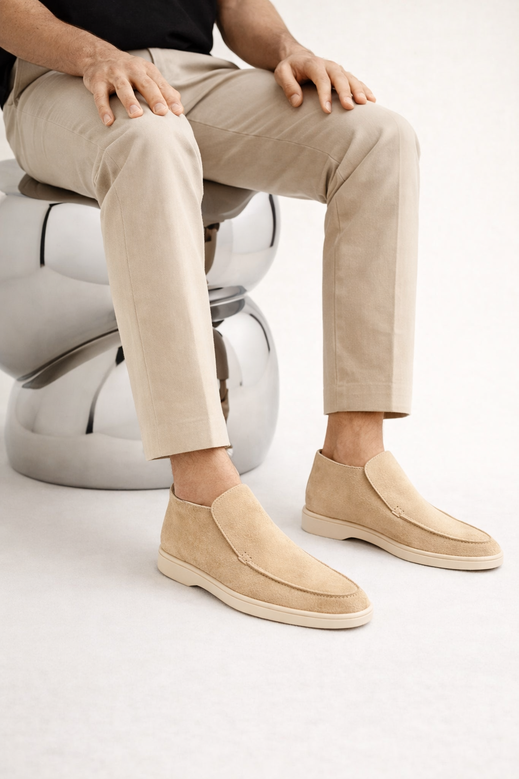 Arzano High Top Loafer Beige