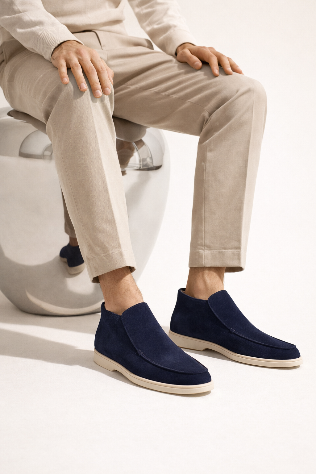 Arzano High Top Loafer Navy