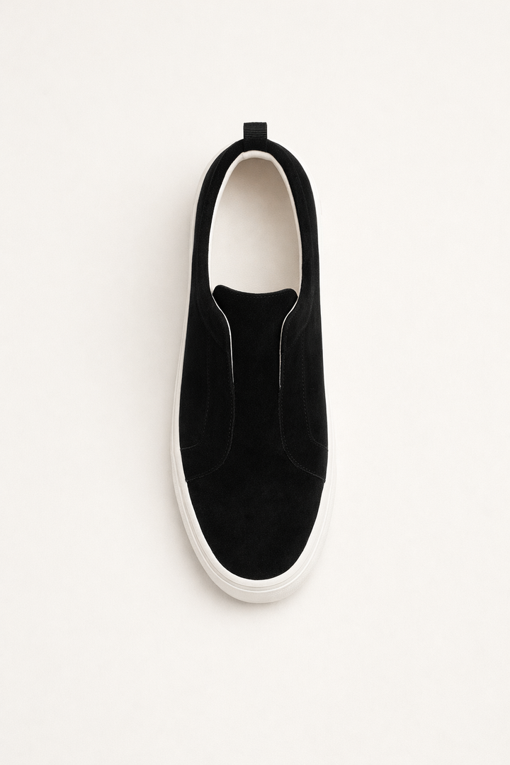 LeoMar V1 Suede Slip-On Black