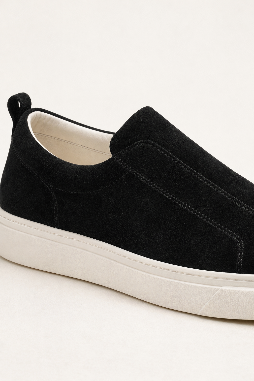 LeoMar V1 Suede Slip-On Black