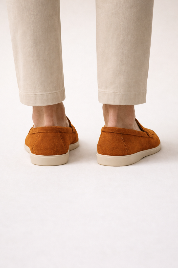Leonis Suede Loafers Terracotta