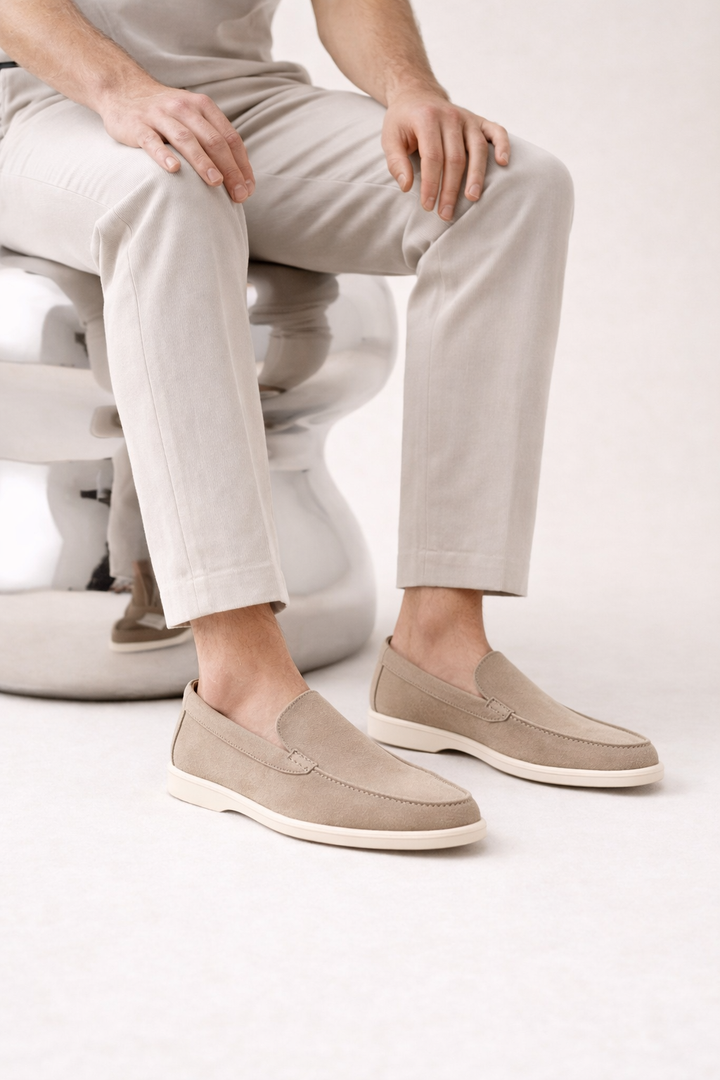 Leonis Suede Loafers Beige