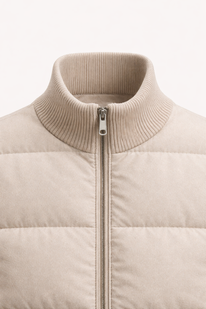 Enea Quilted Knit Jacket Ivory