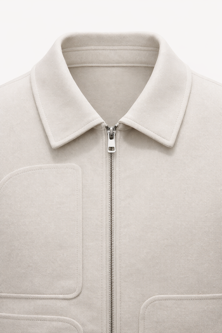Carlo Zip Jacket Ivory