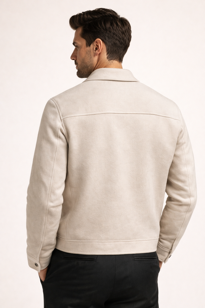 Carlo Zip Jacket Ivory