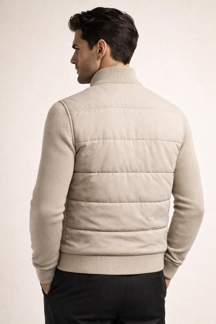 Enea Quilted Knit Jacket Ivory