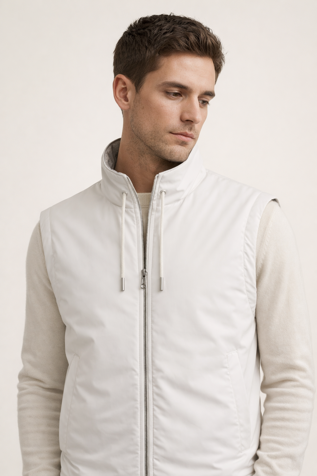 Leonis Reversible Vest Ivory