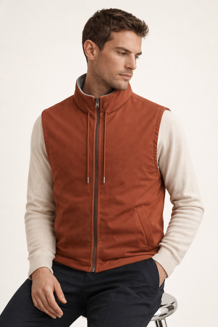 Leonis Reversible Vest Terracotta