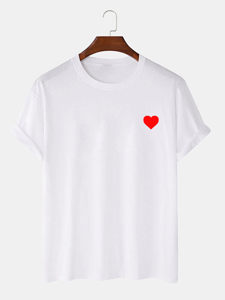 Rood Hart Print T-Shirt