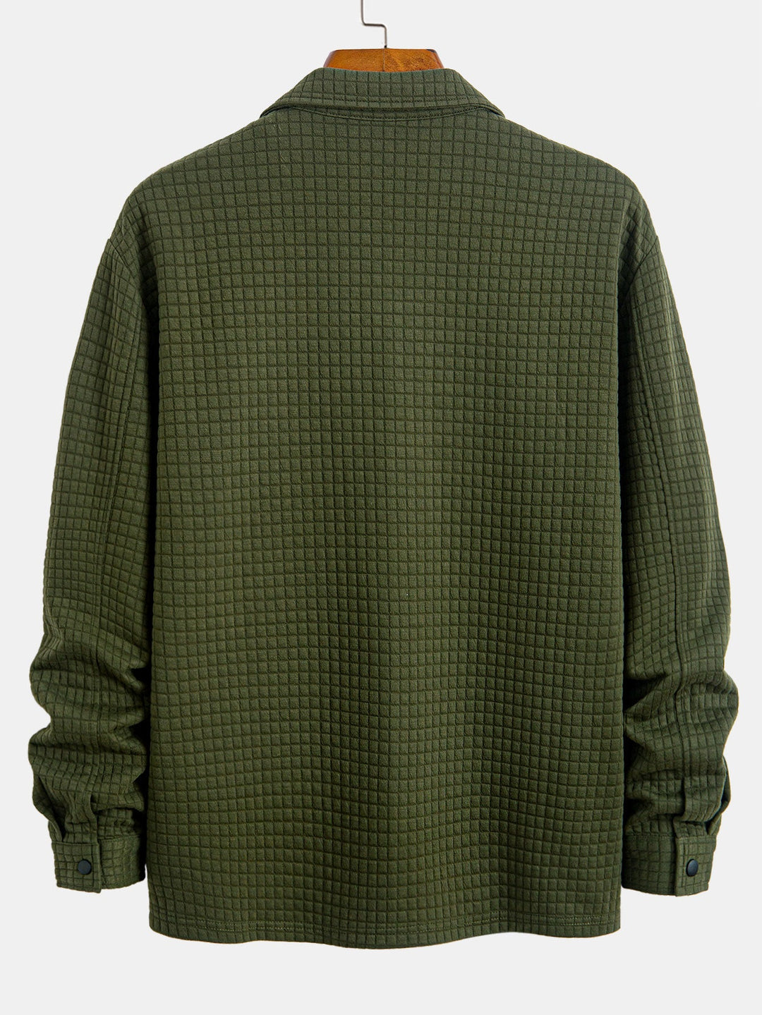 Gequilt Wafel Jacquard Overhemd