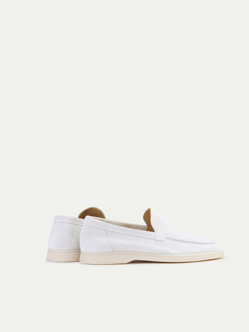 White Sand Suede loafers