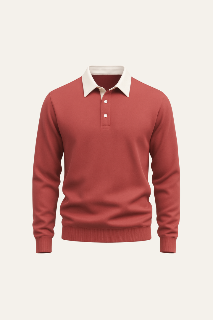 Valerio Polo Knit Red