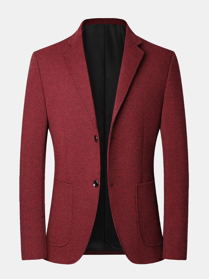 Wol Look Fijn Ruit Blazer
