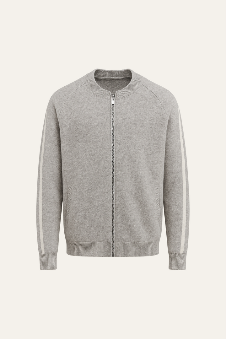Lorenti Cashmere Zip Knit Grey