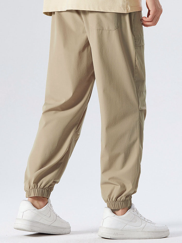 Elastische Taille Parachute Cargo Broek