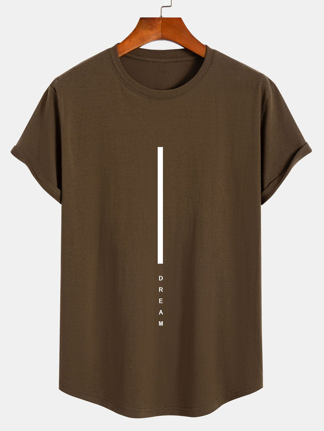 Dream Stripe Print Katoenen Boog Hem T-Shirt