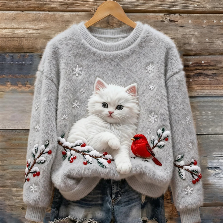 Winter Kitten Teddy Sweater