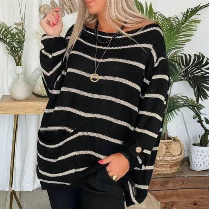 ROUX™ - Casual Long Sleeve Round Neck Sweater
