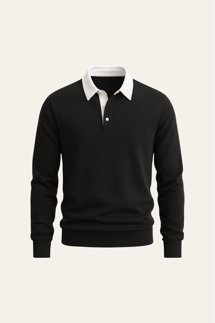 Valerio Polo Knit Black