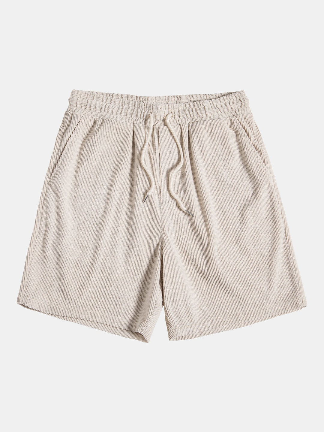 Korte Mouwen Corduroy Overhemd met Knopen & Shorts