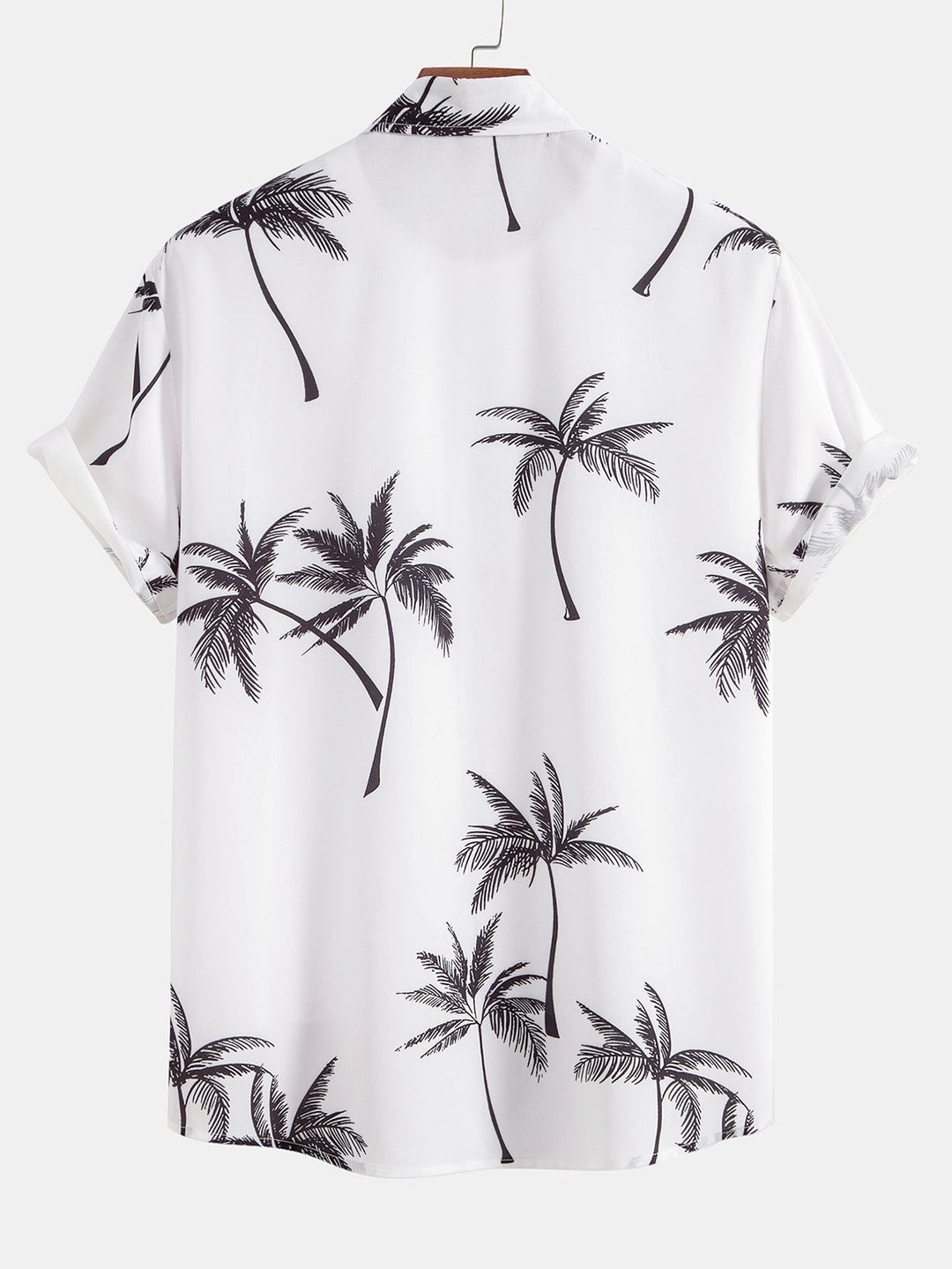 Palm Tree Print Button Up Shirt