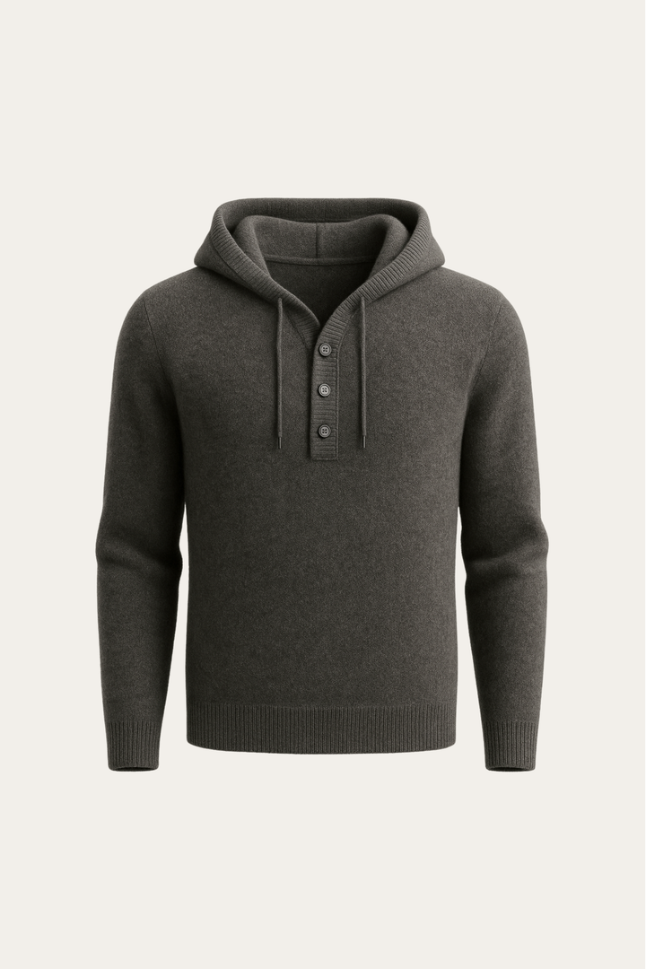 Taviano Hooded Knit Dark Grey