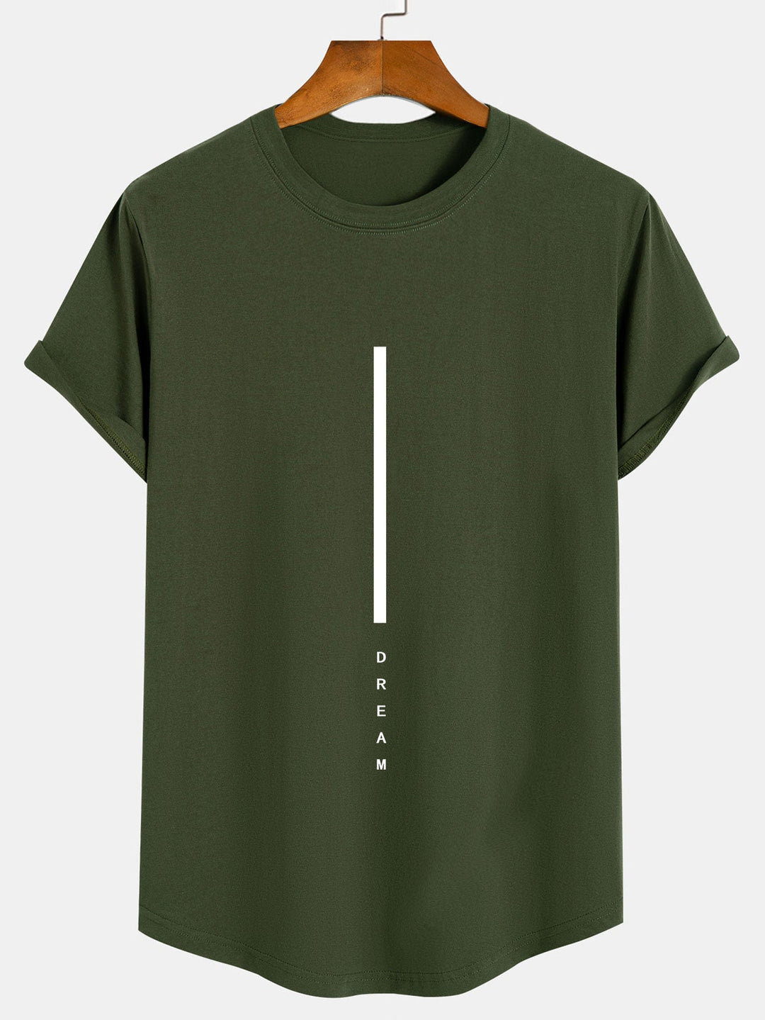 Dream Stripe Print Katoenen Boog Hem T-Shirt