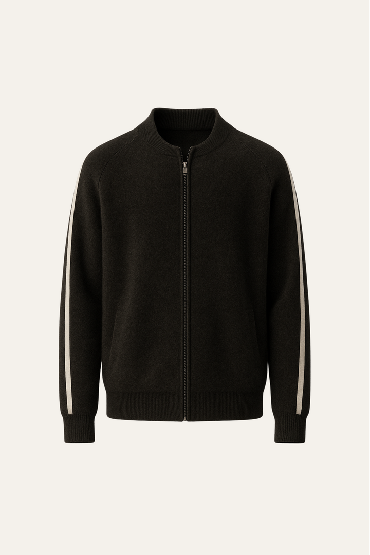 Lorenti Cashmere Zip Knit Black