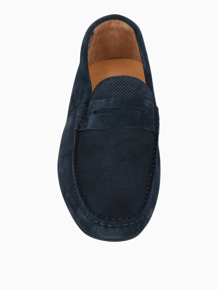 Navy Boat Suede loafers