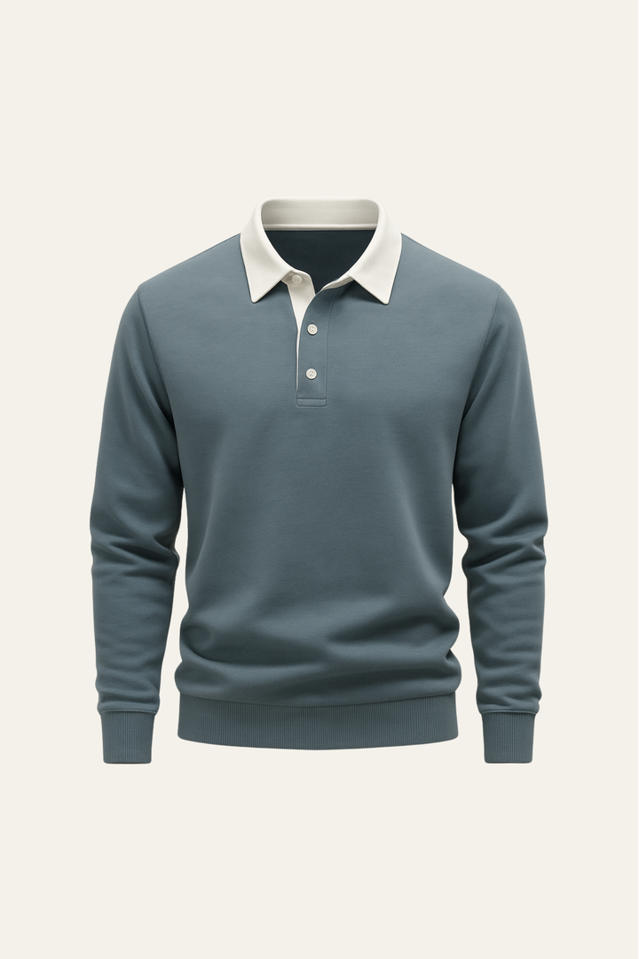 Valerio Polo Knit Cyan