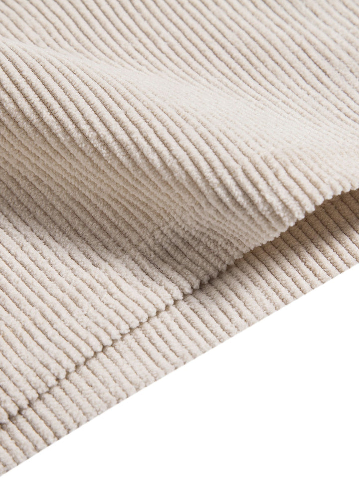 Korte Mouwen Corduroy Overhemd met Knopen & Shorts