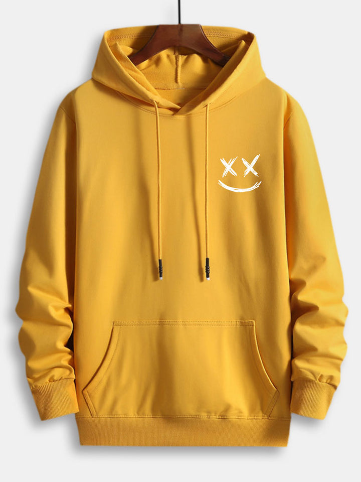 Smiley Print Katoenen Hoodie