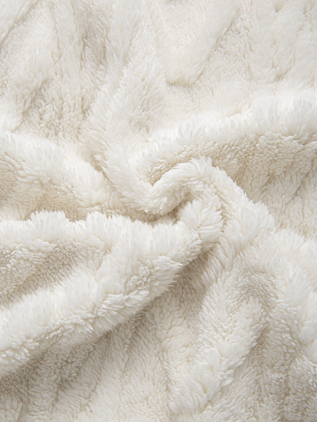 Geometrische Jacquard Zip Up Teddy Hoodie