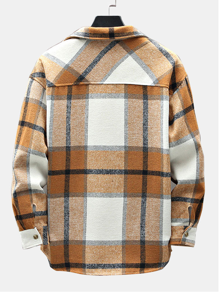 Flanellen Plaid Overhemd met Zak