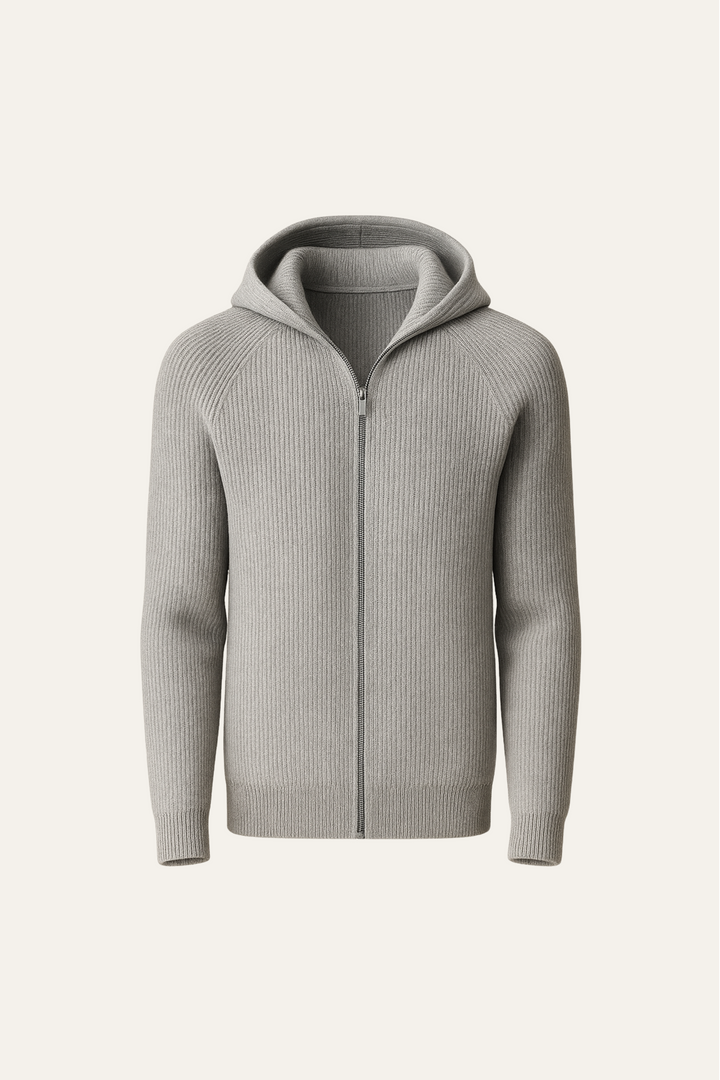 Amalfi Merino Hooded Sweater Grey