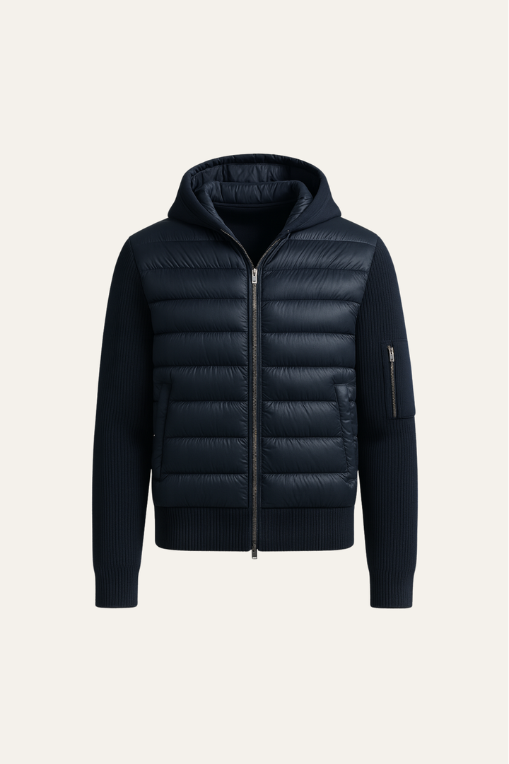 Valmero Hybrid Zip Jacket Navy
