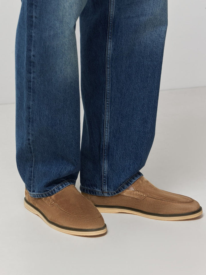 Tobacco Suede loafers