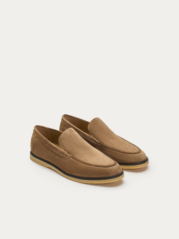 Tobacco Suede loafers