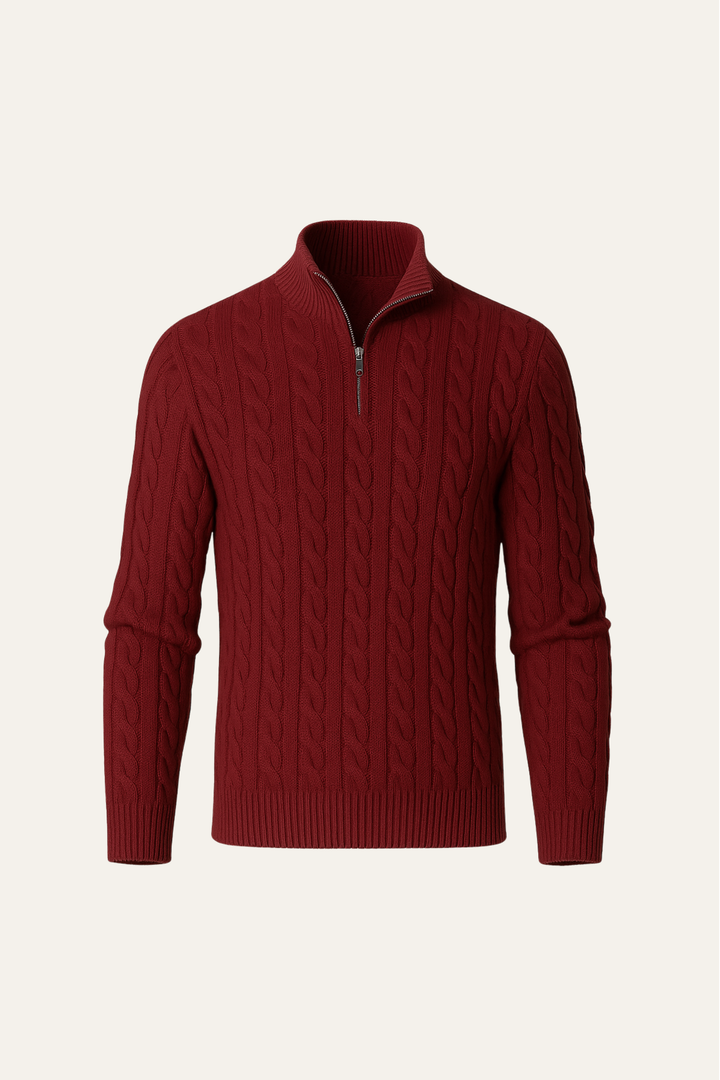 Medici Cable Knit Burgundy
