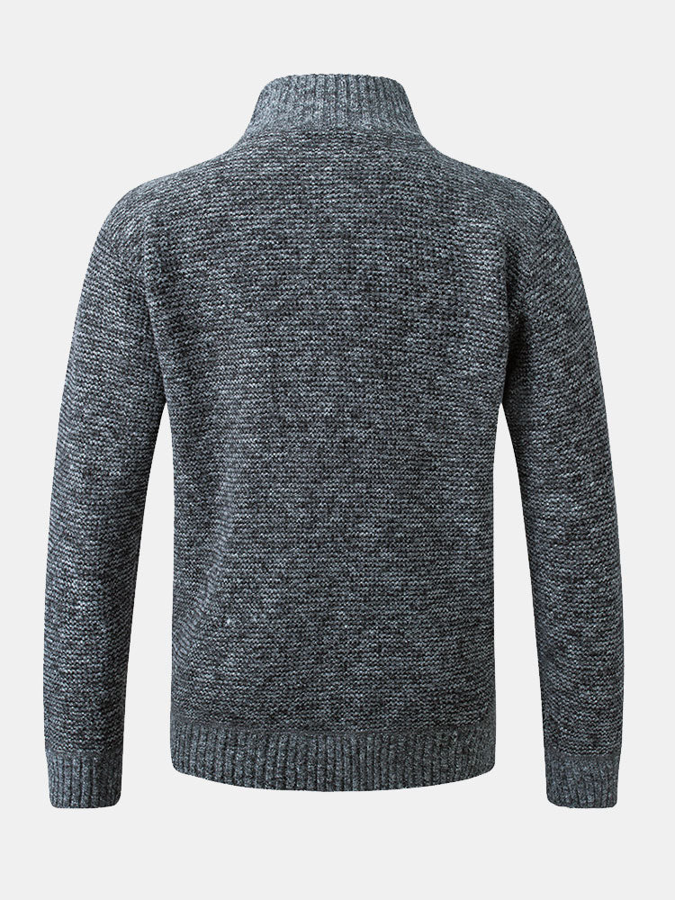 Gequilted Patchwork Zip-Up Trui