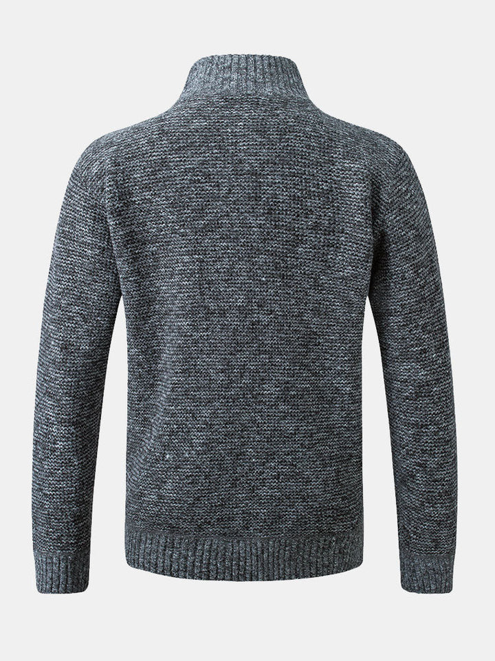 Gequilted Patchwork Zip-Up Trui