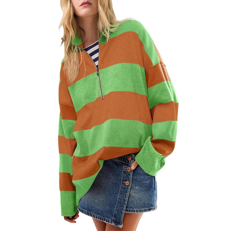 AUTUMN™ - Stylish Oversized Turtleneck Sweater with Half Zipper Detail