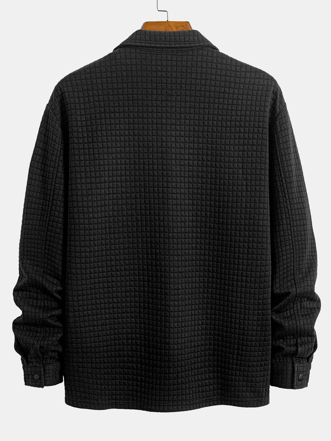 Gequilt Wafel Jacquard Overhemd