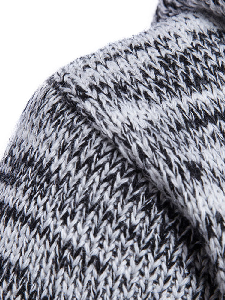 Lange lijn gebreide cardigan met capuchon