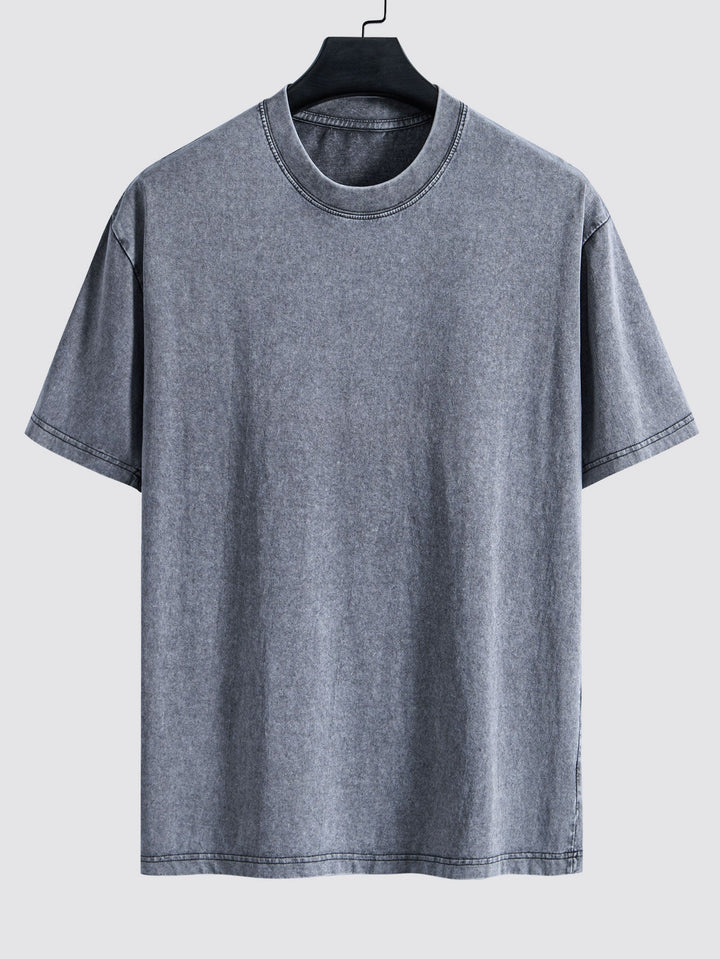 Basis Gewassen Versleten Drop Shoulder Oversized T-Shirt